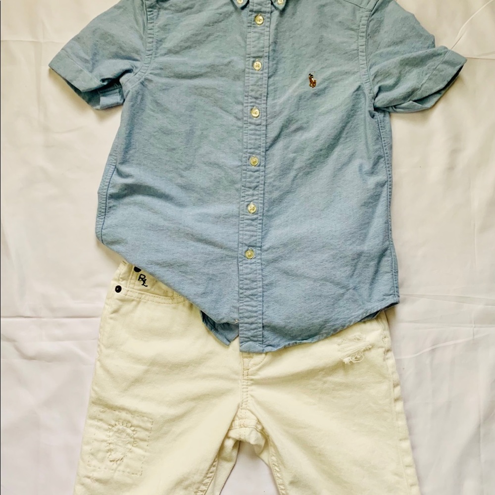Boys Polo set of 2 shorts with top. GENTLY USED. - Picture 2 of 7
